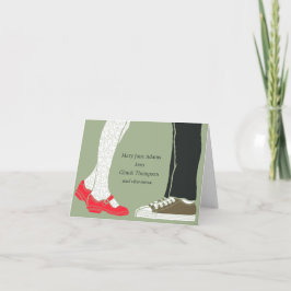 Tarjeta De Agradecimiento Zapatos y zapatillas de mujer Boda ilustrado (Camo
