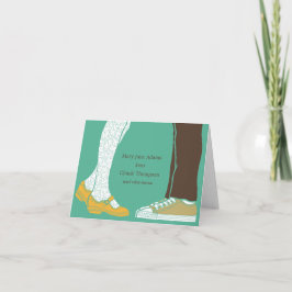 Tarjeta De Agradecimiento Zapatos y zapatillas de mujer Boda ilustrado (Mint