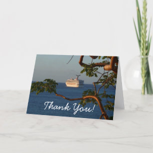 Tarjeta De Agradecimiento Zarpar al Atardecer I Vacaciones en Crucero