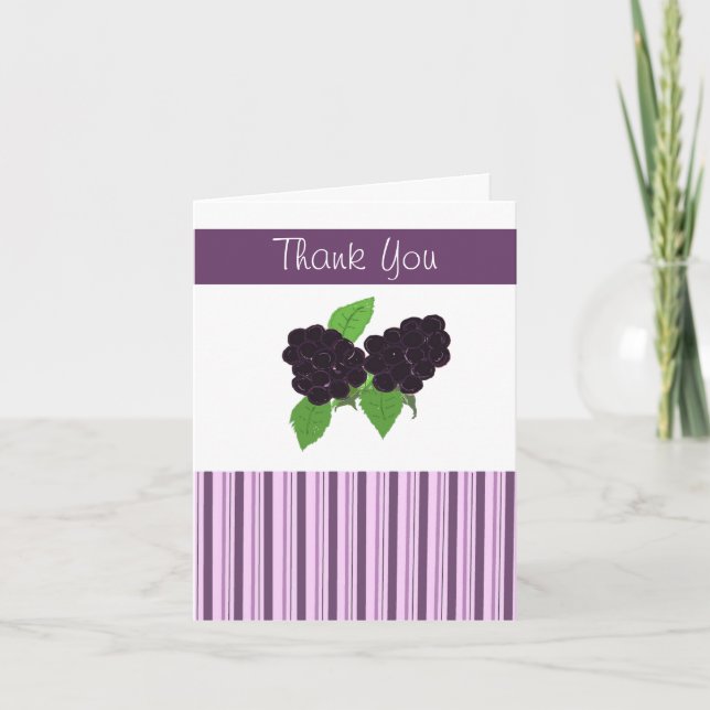 Tarjeta De Agradecimiento Zarra de Mora Gracias (Anverso)