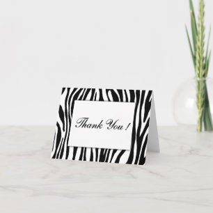 Tarjeta De Agradecimiento Zebra Blank Inside Gracias