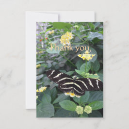 Tarjeta De Agradecimiento Zebra Longwing Thank You Card