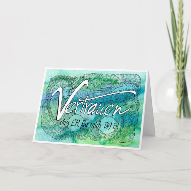 Tarjeta De Agradecimiento Zehnte Regel der Gelassenheit – VERTRAUEN Karte (Anverso)