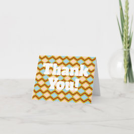 Tarjeta De Agradecimiento Zigzags and Diamonds Resumen del arte