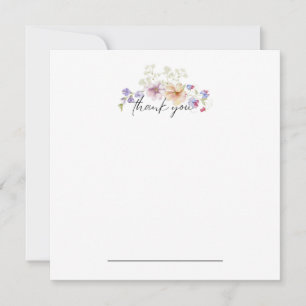 Tarjeta De Agradecimiento Zinnia Floral Gracias Notecard