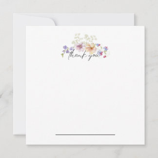 Tarjeta De Agradecimiento Zinnia Floral Gracias Notecard