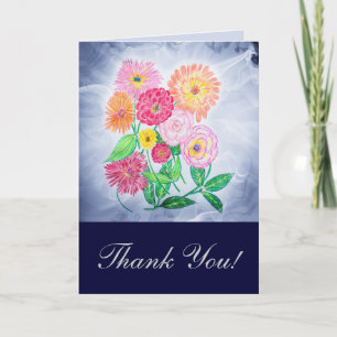 Tarjeta De Agradecimiento Zinnia Flower Gracias