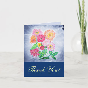 Tarjeta De Agradecimiento Zinnia Flower Gracias
