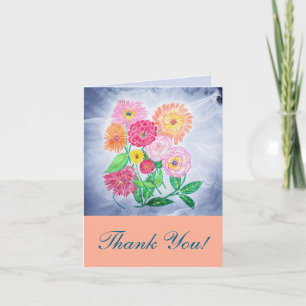 Tarjeta De Agradecimiento Zinnia Flower Gracias
