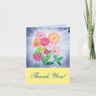 Tarjeta De Agradecimiento Zinnia Flower Gracias