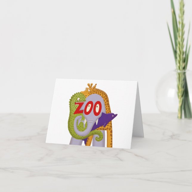 Tarjeta De Agradecimiento ¡Zoo! (Anverso)