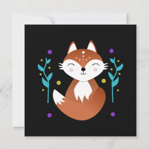 Tarjeta De Agradecimiento Zorra nocturna meditando en la noche