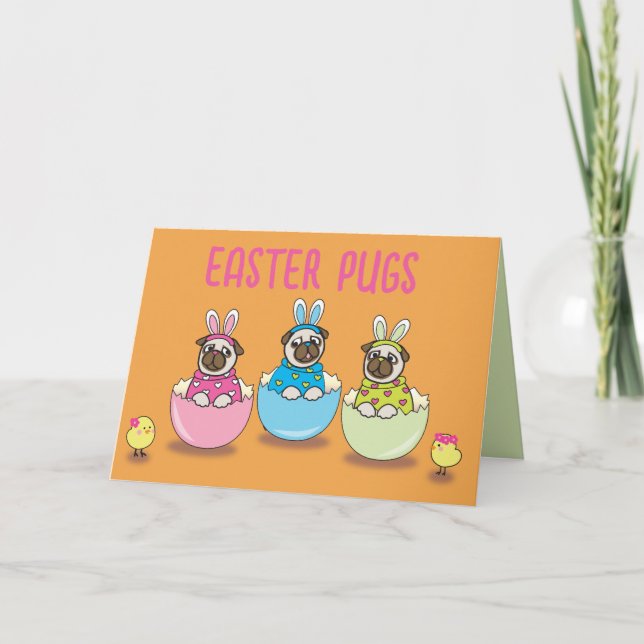 Tarjeta De Agradecimiento Zumbido AMOR A Pascua Día de conejito perro Doggy  (Anverso)