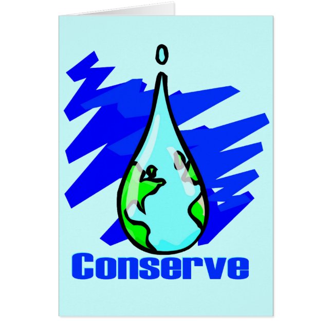 Tarjeta de agua de conservación (Frente)