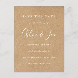 Tarjeta de Ahorro de Boda de Firma Estilo Rústico 