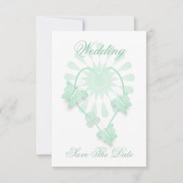 Tarjeta de Ahorro de Boda Peppermint Mariposas