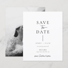 TARJETA DE AHORRO DE BODAS FOTO MODERNA Simple