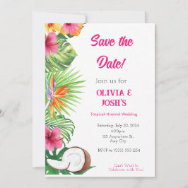 TARJETA DE AHORRO DE BODAS TROPICALES