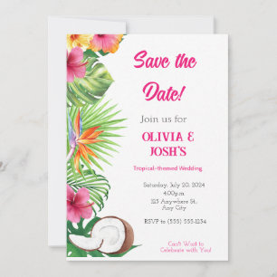 TARJETA DE AHORRO DE BODAS TROPICALES