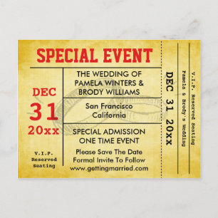 Tarjeta de Ahorro de Evento Especial de Boda