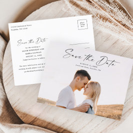 Tarjeta de Ahorro de Fecha de Boda con Foto de Gui
