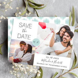 Tarjeta de Ahorro de Fecha de Boda con Monograma d