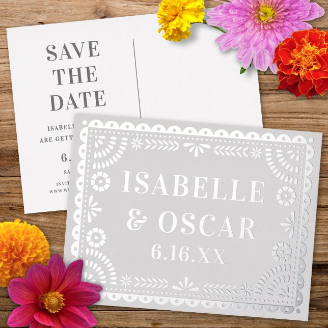 Tarjeta de Ahorro de Fecha de Boda de Plata Papel  (Subido por el creador)