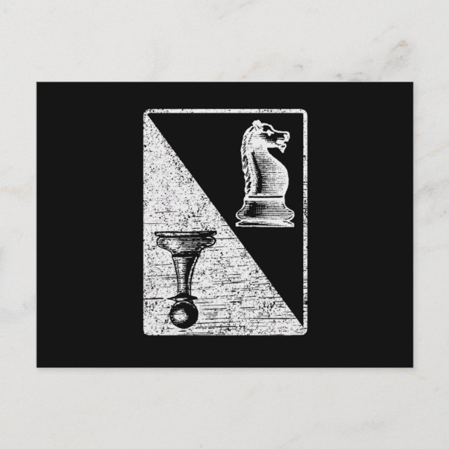 Tarjeta de ajedrez Jaque mate Jugador Pieces Regal (Anverso)