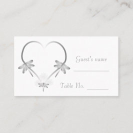 Tarjeta de ajuste de lugar de boda Dragonflies pla