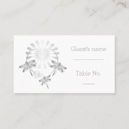 Tarjeta de ajuste de lugar de boda Dragonflies pla