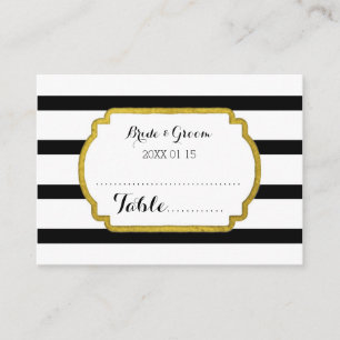 Tarjeta de ajuste de mesa de Boda de banda negra d