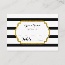 Tarjeta de ajuste de mesa de Boda de banda negra d