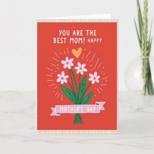 Tarjeta de Alabanza Floral de Rayas