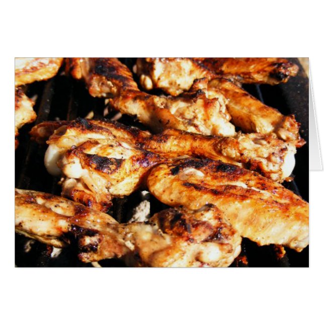 Tarjeta De Alas De Pollo De Barbacoa (Anverso (Horizontal))