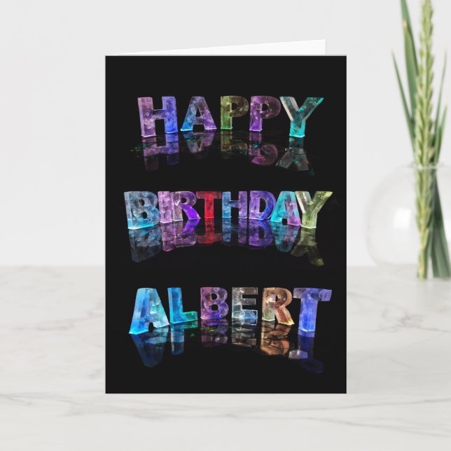 Tarjeta de Albert del feliz cumpleaños (Anverso)