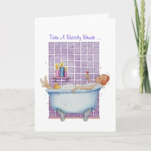 Tarjeta de alegría de baño
