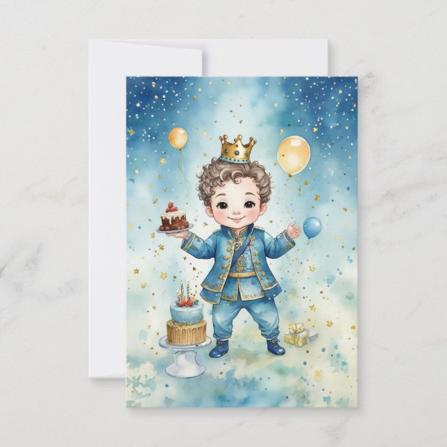 Tarjeta de Alegría de Cumpleaños del Príncipe Real (Anverso)
