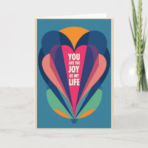 Tarjeta de Alegría de la Vida Verde Azulada