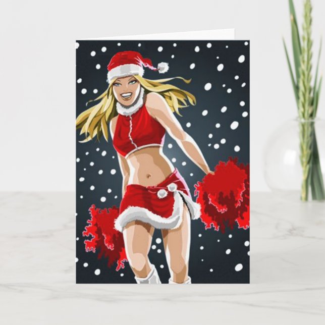 Tarjeta de alegría navideña de Feliz (Anverso)