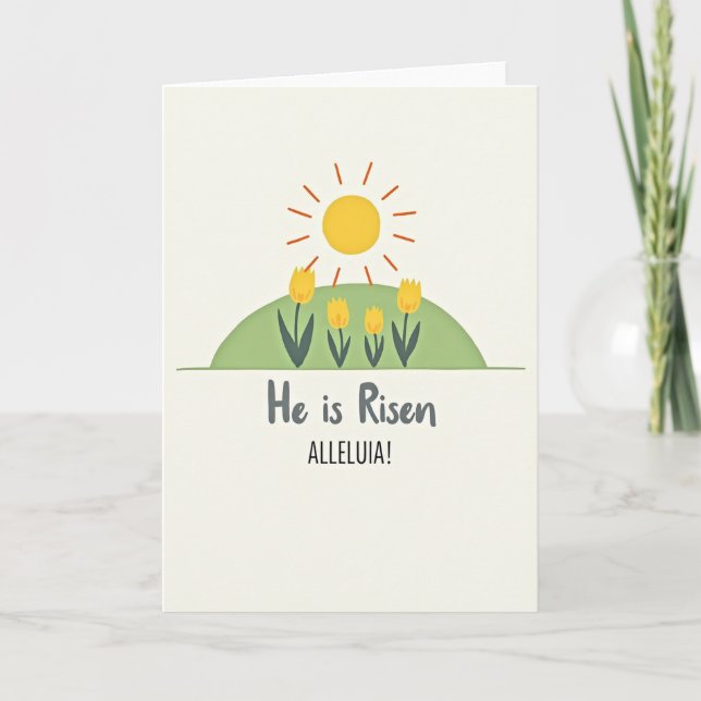 Tarjeta de Aleluya de Él ha Resucitado (Anverso)