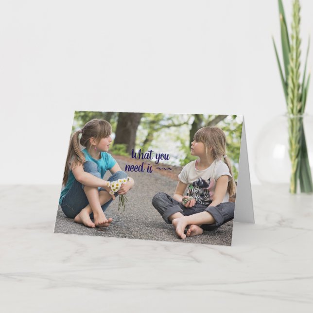 TARJETA DE ALENTAMIENTO DE chica A CHICA (Anverso)