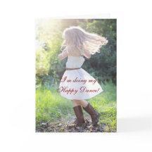 TARJETA DE ALENTAMIENTO DE LA DANZA FELIZ