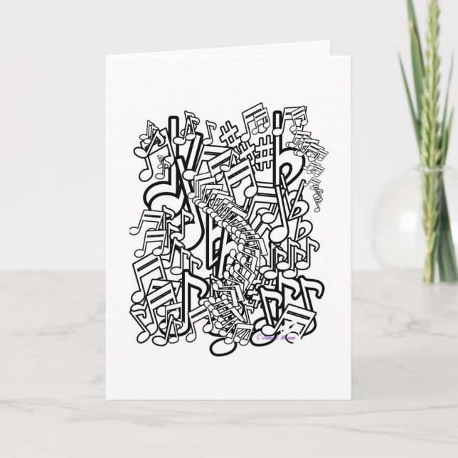 TARJETA DE ALENTAMIENTO DE NOTAS MUSICALES (Anverso)
