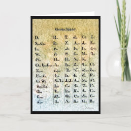 Tarjeta de alfabeto hindú cherokee