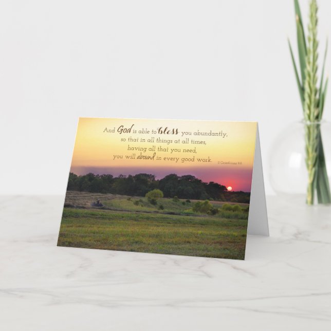 Tarjeta de aliento Abundant Blessings (Anverso)