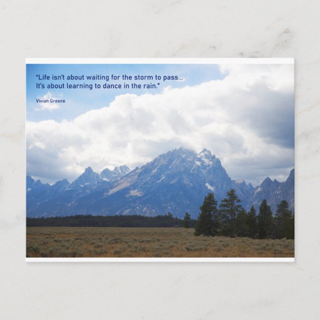 Tarjeta de aliento - Baile en la lluvia (Anverso)