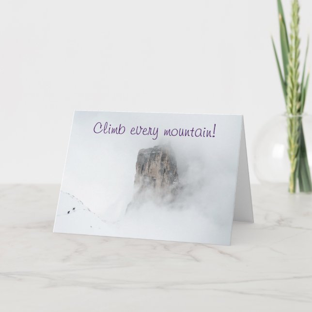 Tarjeta de aliento con escaladores de montaña (Anverso)