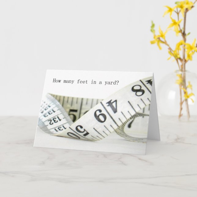 Tarjeta de aliento de cinta de medición humorístic (flor amarilla)