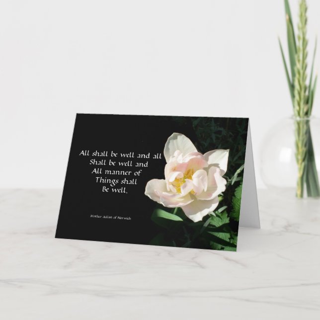 Tarjeta de aliento de citas de Mother Julian (Anverso)