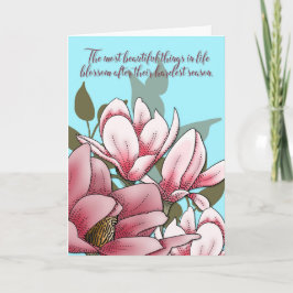 Tarjeta de Aliento de Flor de Magnolia
